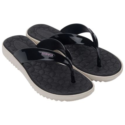 Tamanco Feminino Azaleia Beatriz - 19302 - Preto/off White Medio - Atacado