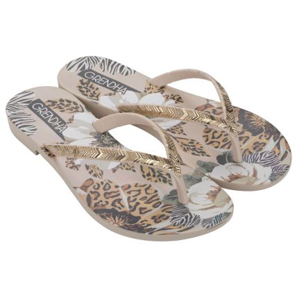 Rasteira Feminina Grendha Amor Em Flor - 19086 - Off White - Atacado