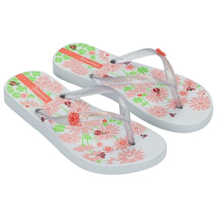 Chinelo Infantil Ipanema Garden Shine - 27273 - Branco/glitter/rosa - Atacado