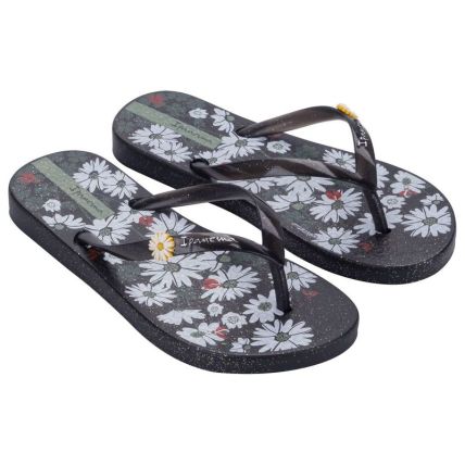 Chinelo Infantil Ipanema Garden Shine - 27273 - Preto/glitter/branco - Atacado