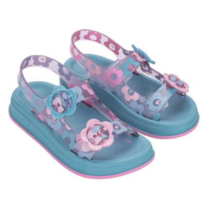 Sandalia Infantil Barbie New Style Ii Flatform - 23375 - Azul/rosa Transparente - Atacado