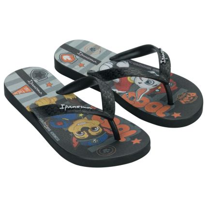 Chinelo Infantil Ipanema Patrulha Canina - 27433 - Preto/preto/laranja - Atacado