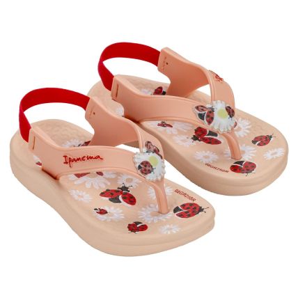 Chinelo Baby Ipanema Anatomica Cute - 27438 - Bege/bege/vermelho - Atacado