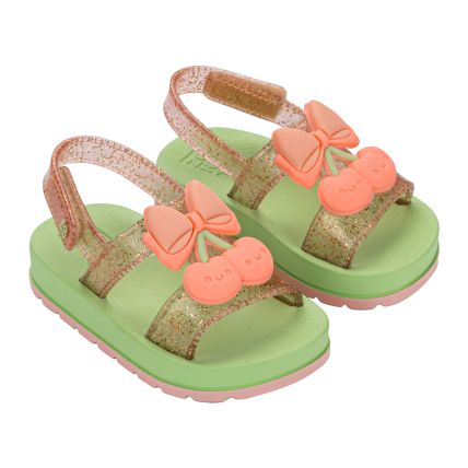 Sandalia Baby Zaxynina Cherry - 19265 - Verde Maça Claro/glitter - Atacado
