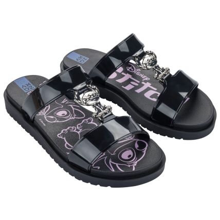 Chinelo Slide Feminino Zaxy Disney Mix - 19271 - Preto Stitch - Atacado