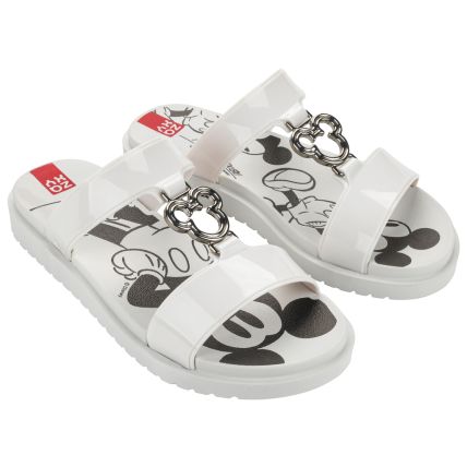 Chinelo Slide Feminino Zaxy Disney Mix - 19271 - Branco/mickey - Atacado