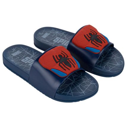 Chinelo Slide Infantil Homem Aranha View Iii - 23380 - Azul Escuro/vermelho - Atacado