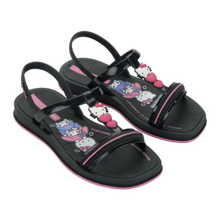 Sandalia Infantil Ipanema Hello Kitty - 27431 - Preto/preto/rosa - Atacado
