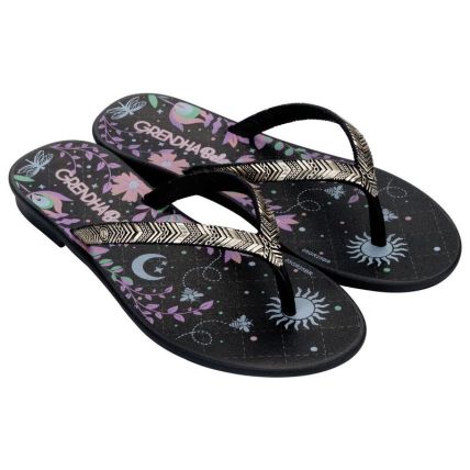 Rasteira Infantil Grendha Bela Amor Em Flor - 19313 - Preto - Atacado