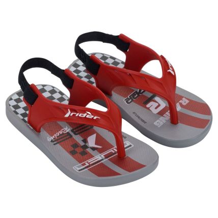 Chinelo Baby Rider Street Fun - 11810 - Cinza/vermelho/preto - Atacado