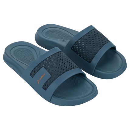 Chinelo Slide Masculino Rider Smash V - 12568 - Azul/azul/laranja - Atacado