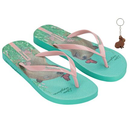 Chinelo Feminino Ipanema My Pets - 27469 - Verde/rosa - Atacado