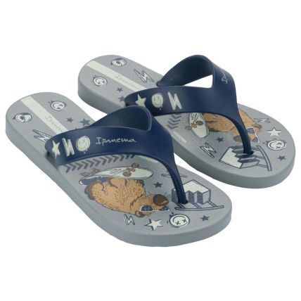Chinelo Infantil Ipanema Deck City - 27114 - Cinza/azul/bege - Atacado