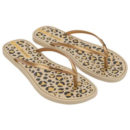 Chinelo Feminino Ipanema Mood - 27508 - Bege/ouro/preto - Atacado