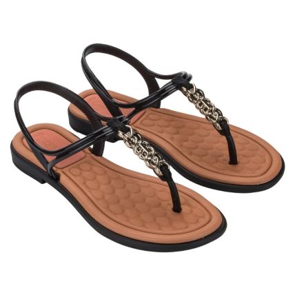 Sandalia Feminina Grendha Mais Conforto Encanto - 19316 - Preto - Atacado