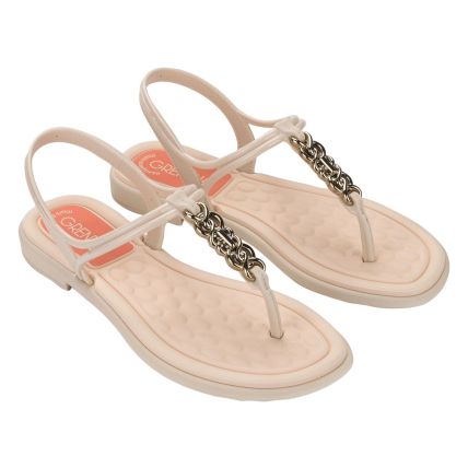 Sandalia Feminina Grendha Mais Conforto Encanto - 19316 - Off White - Atacado