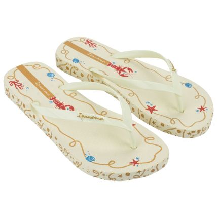 Chinelo Feminino Ipanema Navy - 27220 - Bege/bege/vermelho - Atacado