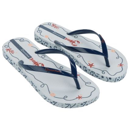 Chinelo Feminino Ipanema Navy - 27220 - Branco/azul/vermelho - Atacado