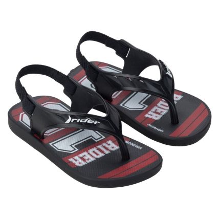 Chinelo Baby Rider Street Fun - 11810 - Preto/vermelho/branco - Atacado