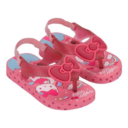 Chinelo Baby Ipanema Hello Kitty Funny - 27435 - Rosa/glitter - Atacado