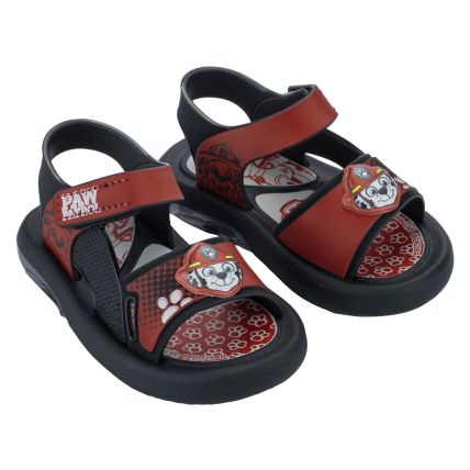 Sandalia Baby Patrulha Canina Led - 23407 - Preto/vermelho - Atacado