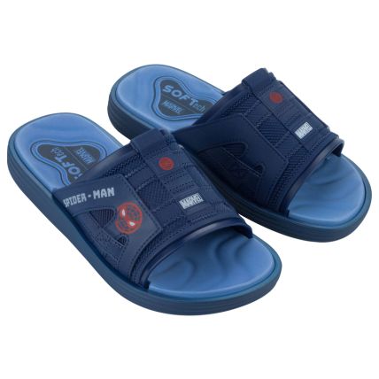 Chinelo Slide Infantil Marvel Softech Gaspea - 23408 - Azul Escuro/azul - Atacado
