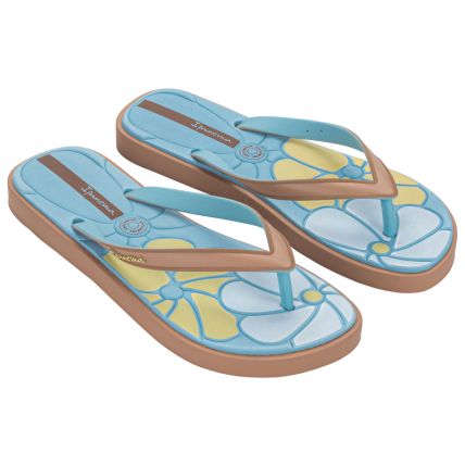 Chinelo Feminino Ipanema Classic Comfy - 27429 - Marrom/azul/amarelo - Atacado
