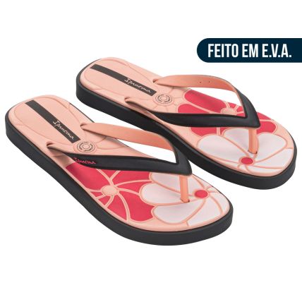 Chinelo Feminino Ipanema Classic Comfy - 27429 - Preto/bege/rosa - Atacado