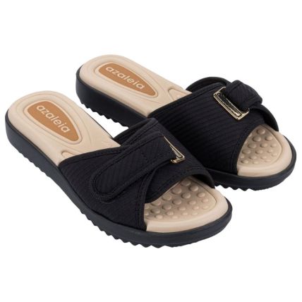 Tamanco Feminino Azaleia Cecilia - 19297 - Preto/bege Cupuaçu - Atacado