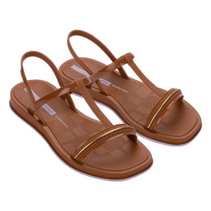 Sandalia Feminina Ipanema Glow - 27402 - Marrom/dourado/lilas - Atacado