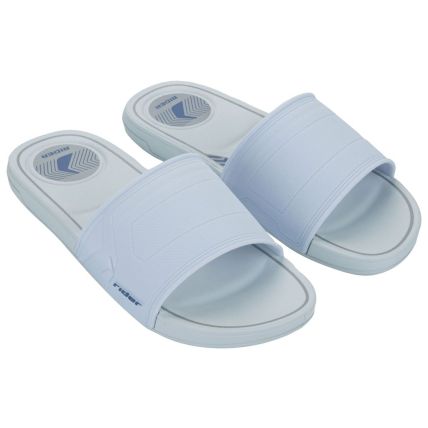 Chinelo Slide Masculino Rider Start - 12442 - Branco/branco/azul - Atacado
