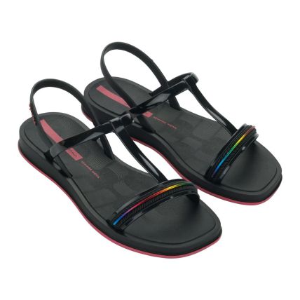 Sandalia Feminina Ipanema Glow - 27402 - Preto/rosa - Atacado