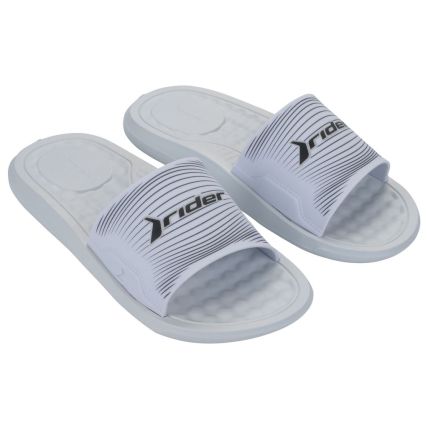 Chinelo Slide Masculino Rider Step - 12265 - Branco/branco/preto (Br617) - Atacado