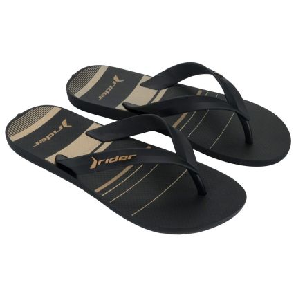 Chinelo Masculino Rider Feel Urban - 12318 - Preto/preto/bege - Atacado