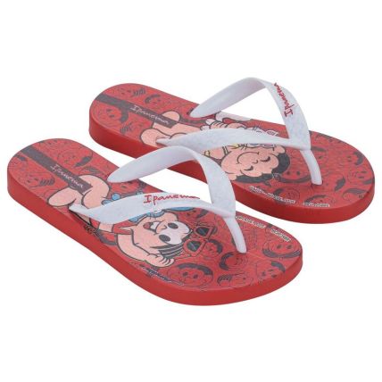 Chinelo Infantil Ipanema Turma Da Monica - 26790 - Vermelho/branco - Atacado