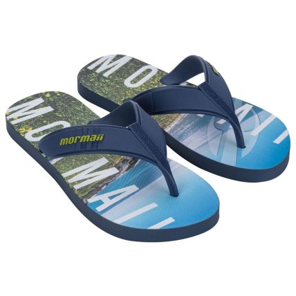 Chinelo Masculino Mormaii Tropical Grafics - 10591 - Azul/azul/verde - Atacado