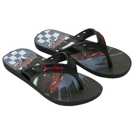 Chinelo Infantil Rider Street Joy - 11768 - Preto/preto/azul - Atacado