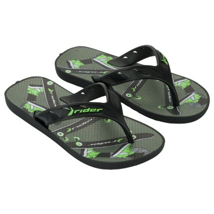 Chinelo Infantil Rider Street Joy - 11768 - Preto/verde Escuro - Atacado