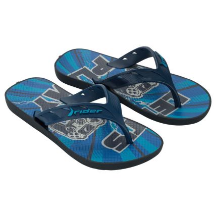Chinelo Infantil Rider Street Joy - 11768 - Preto/azul/cinza - Atacado