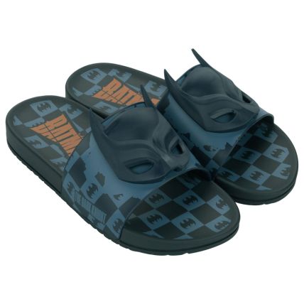 Chinelo Slide Infantil Gaspea Batman Adventure - 23033 - Azul/azul/laranja - Atacado
