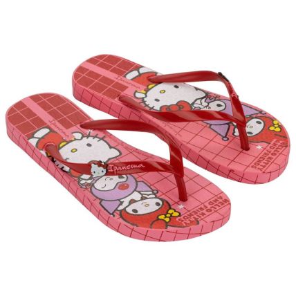 Chinelo Infantil Ipanema Hello Kitty And Friends - 27396 - Rosa/vermelho/branco - Atacado