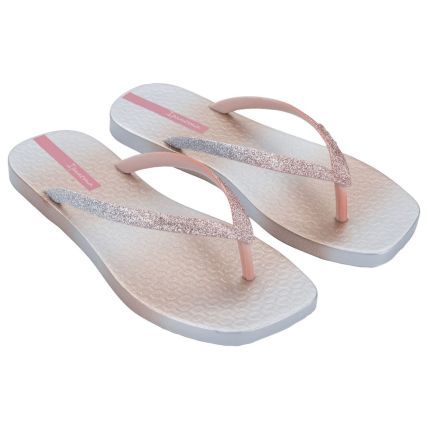 Chinelo Feminino Ipanema Edge Shine - 27466 - Cinza/glitter/rosa - Atacado
