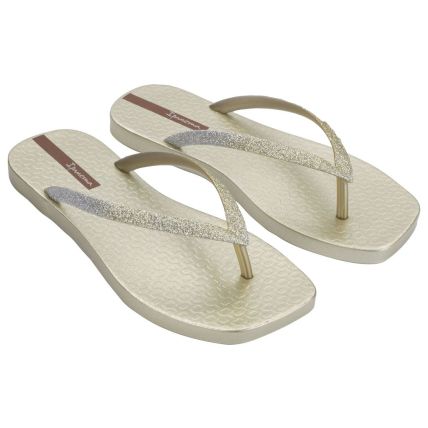 Chinelo Feminino Ipanema Edge Shine - 27466 - Ouro/glitter/marrom - Atacado