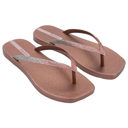 Chinelo Feminino Ipanema Edge Shine - 27466 - Bronze/glitter/rosa - Atacado