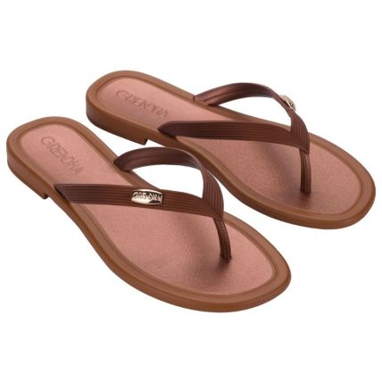 Rasteira Feminina Grendha Todo Dia Sutileza - 19344 - Cobre/marrom/pecan - Atacado