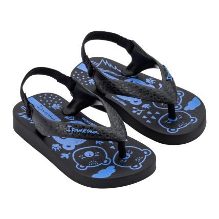 Chinelo Baby Ipanema Classic - 27011 - Preto/preto/azul - Atacado