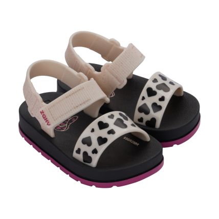 Sandalia Baby Zaxy Moderninha Print - 19060 - Off White Claro/cinza - Atacado