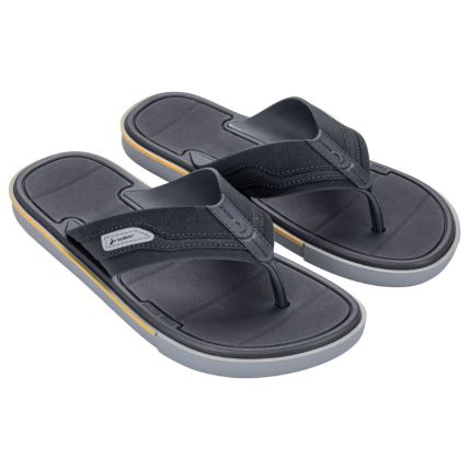 Chinelo Masculino Rider Spin - 11772 - Cinza/preto/amarelo - Atacado