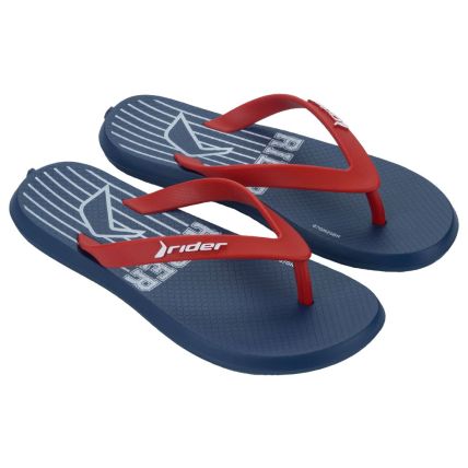 Chinelo Infantil Rider R1 Style - 11957 - Azul Escuro/vermelho - Atacado