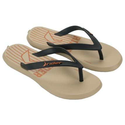 Chinelo Infantil Rider R1 Style - 11957 - Bege/preto/laranja - Atacado